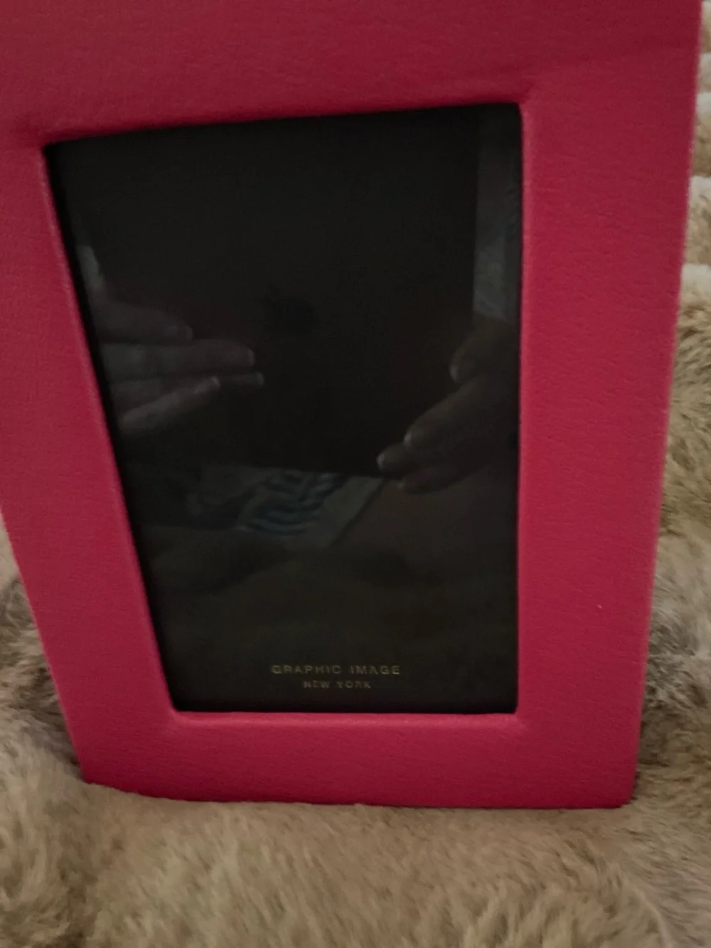 GRAPHIC IMAGE 4x6” leather goatskin pink frame